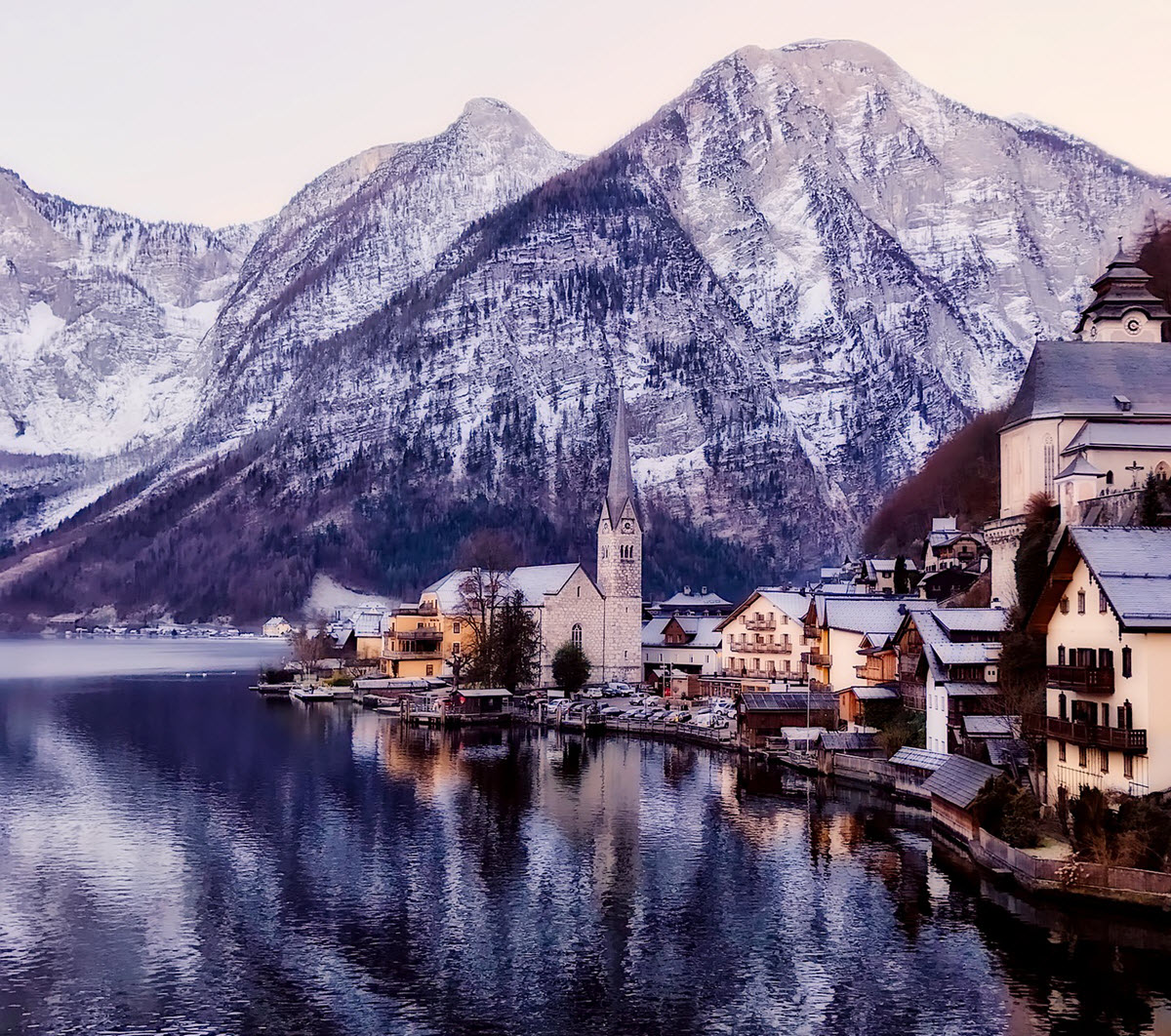 Hallstatt på vinter